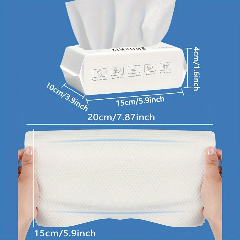 Set of 6 Disposable Facial Towels (300 in Total) - 8''X6'' (20X15Cm) Soft Non-Woven Dry\u002FWet Wipes Suitable for Sensitive Skin, Individually Packaged for Travel, Beach Outings, And Everyday Cleansing (50 Sheets Per Box, Hypoallergenic)