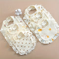 6pcs Baby Muslin Bibs Drool Bibs Bandana Ruffle Soft Cotton for Newborn Baby Infants Girl Teething Toddlers Boy