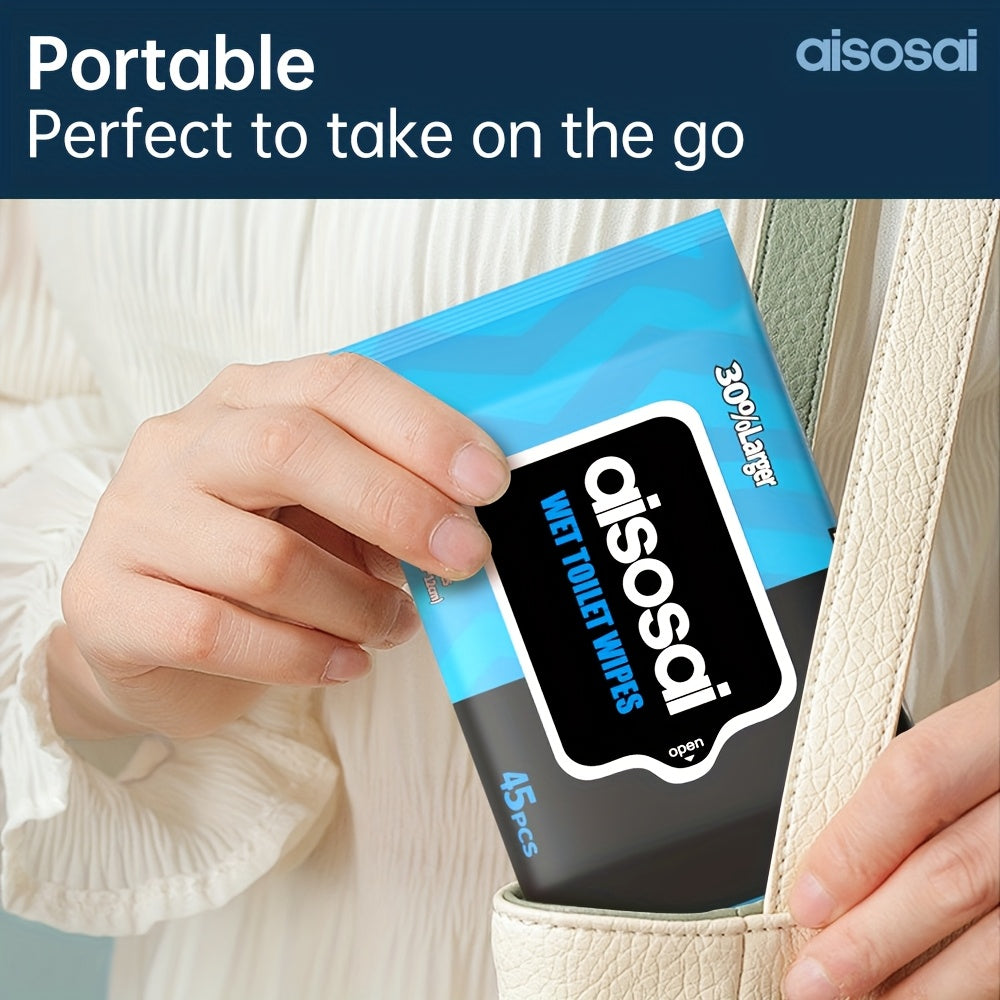 Flushable Wet Wipes Adult, 2\u002F6packs lushable Extra Lager Wipes for Adult Wet Wipes, Portable Packaging\u002F Family Size, Unscented Toilet Wipes, No Alcohol, Septic And Sewer Safe, Outdoor Camping Available