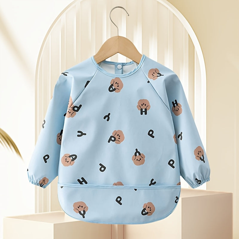 Mess-Proof Baby Bibs 2-Pack Mess-Proof Baby Bibs, Machine Washable Toddler Full-Sleeve Bib Outfit for Baby Boy or Girl, Baby Led Weaning, BLW Supplies, Fits Ages 6-36 Months