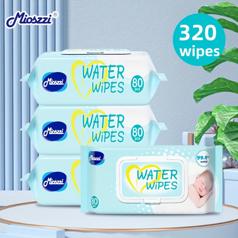 MIOSZZI Baby Wet Wipes 99.9% EDI Pure Water No Fluorescent Agent Zero Additives for Sensitive Skin Newborn Can Use Aloe Vera Extrat Take Care Of Baby Skin Clean Baby Hand & Mouth Water Wipes Kids Cleansing Wipes Large Packing for Family Use