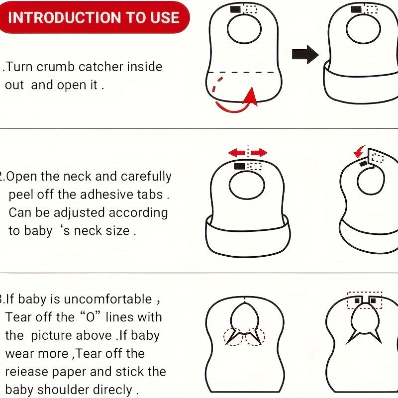 Baby Disposable Feeding Bibs, Baby Bibs, Children's Portable Food Bibs