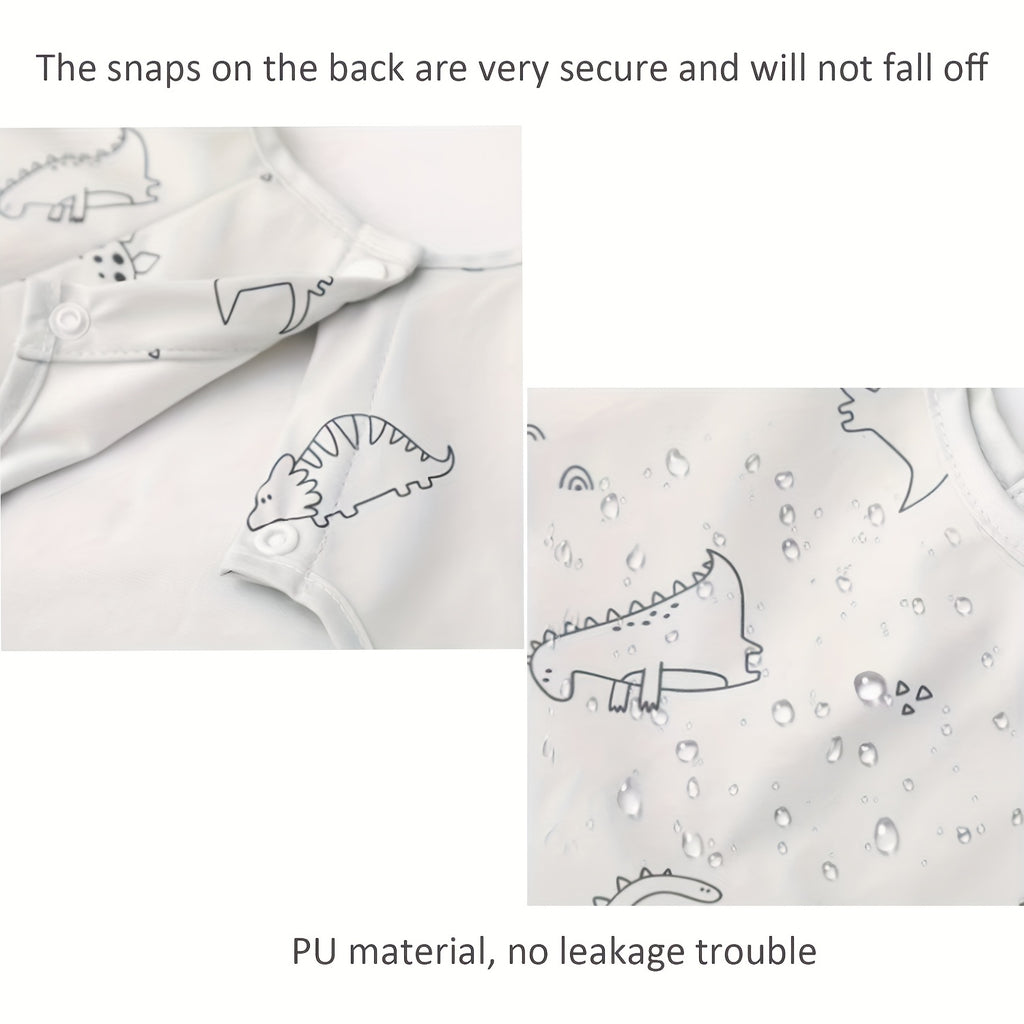 Mess-Proof Baby Bibs 2-Pack Mess-Proof Baby Bibs, Machine Washable Toddler Full-Sleeve Bib Outfit for Baby Boy or Girl, Baby Led Weaning, BLW Supplies, Fits Ages 6-36 Months