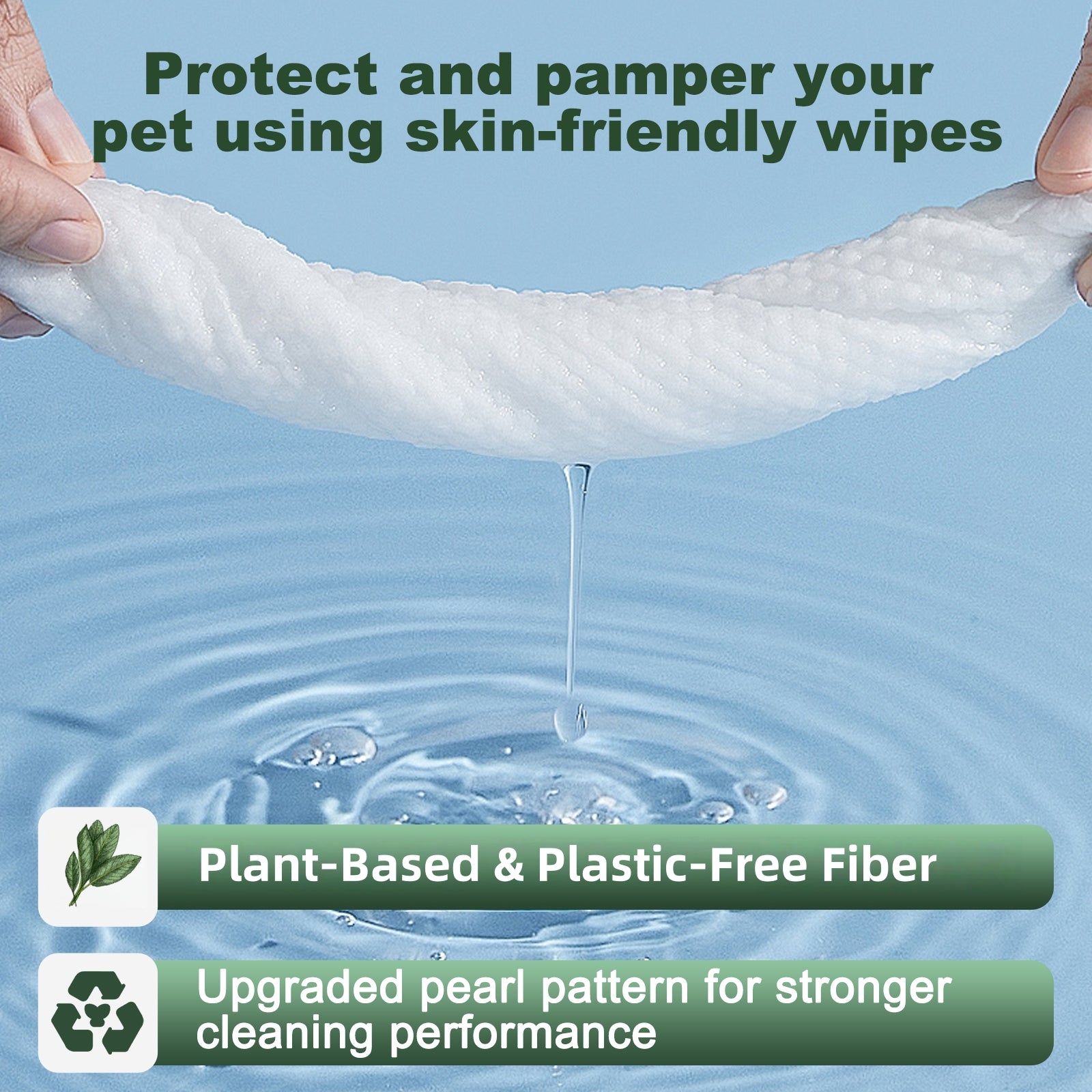 400 Count Extra Large Pet Wet Wipes Gentle Pet Wipes with Soothing Aloe, Multi-Purpose Deodorizing Wipes for Daily Cleaning, No Harsh, Plant-Based Fabric Multi-Purpose, Fiber for Paws, Face & Butt, Unscented