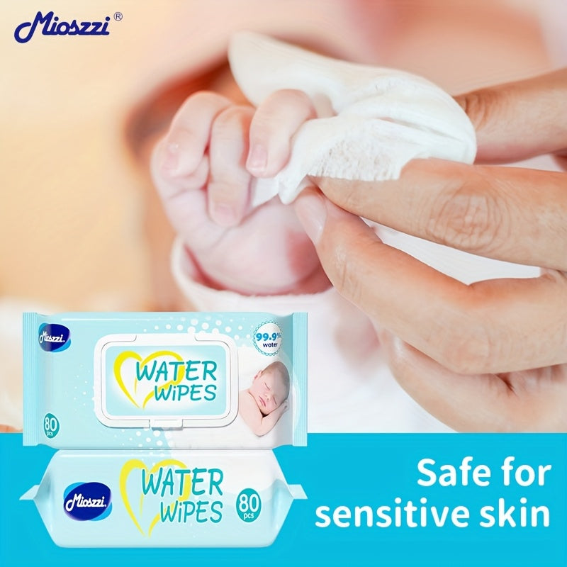 MIOSZZI Baby Wet Wipes 99.9% EDI Pure Water No Fluorescent Agent Zero Additives for Sensitive Skin Newborn Can Use Aloe Vera Extrat Take Care Of Baby Skin Clean Baby Hand & Mouth Water Wipes Kids Cleansing Wipes Large Packing for Family Use